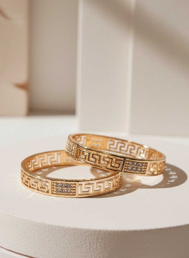 World Luxury Stylish gold-colored bracelets for girls – cute and comfortable design – a lovely gift for little ones - Image 2